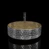 Buy cheap Artistic Round Countertop Basin Unique Crystal Glass Vessel Sinks British Gold Color from wholesalers