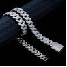 Buy cheap GRA Jewelry Miami Moissanite Hip Hop Chains Pass Diamond Test Moissanite Cuban Link from wholesalers
