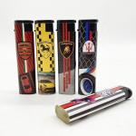 Electric Lighter Refillable Label Cigarette Lighter Model NO. DY-F028 7.88*2.1*1