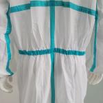 SMS Non-Woven Protective Coveralls with Stick Strip CE Hooded Style Non-Sterile