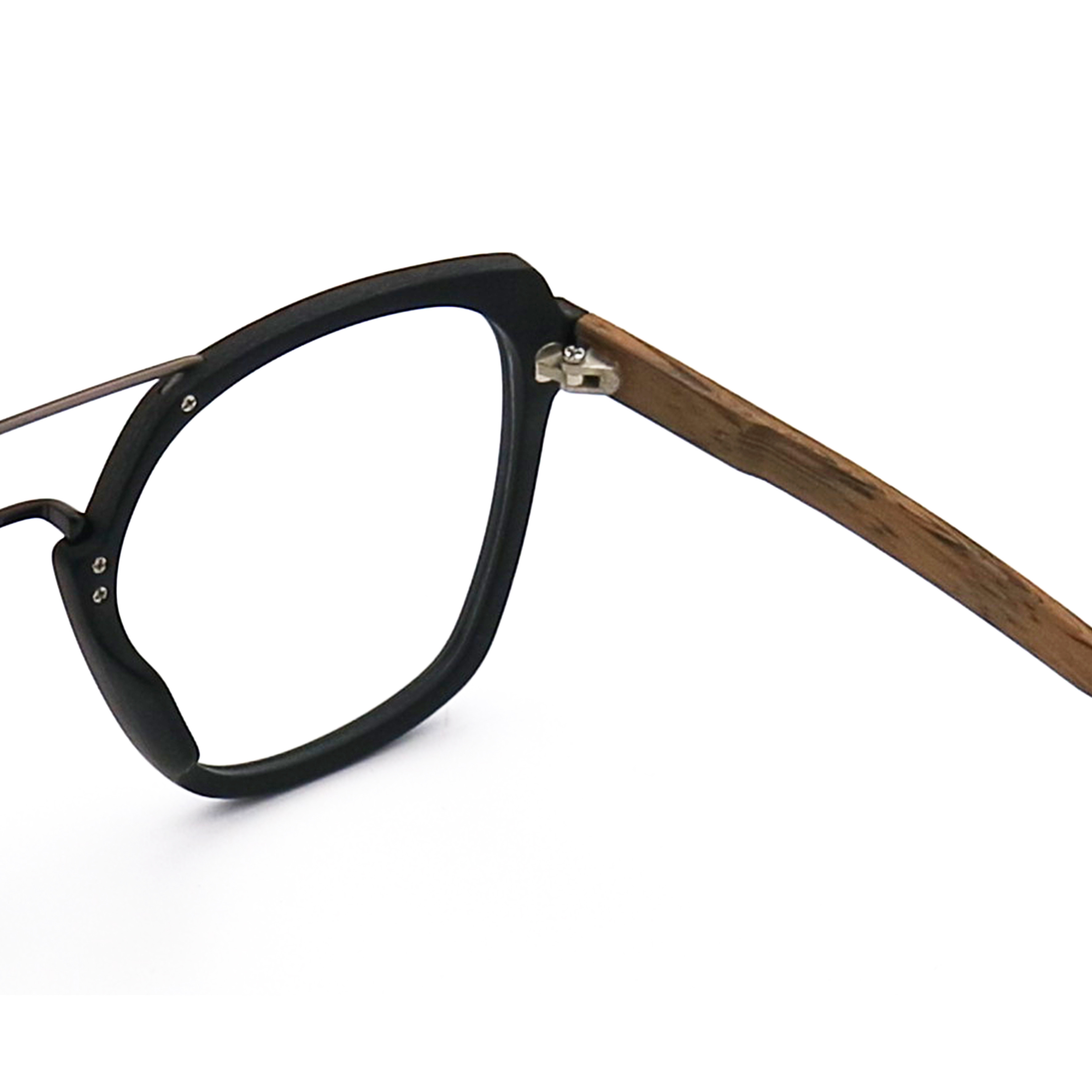 New Fashionable Woodgrain Glasses Unisex Full Rim Acetate Glasses Frame MR 6107