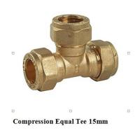 Buy cheap compression fitting tee 15mm for copper pipe product