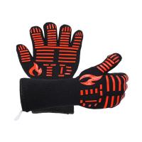 Buy cheap Comfortable Heat Resistant Work Gloves Black Line Red Silicone OEM Design product