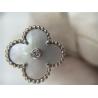 Buy cheap Vintage Alhambra 18K Gold Ring White Gold With Diamond / White Mother Of Pearl from wholesalers