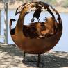 Buy cheap 1000mm Outdoor Corten Steel Round Fire Pit For Wood Manual Ignition from wholesalers