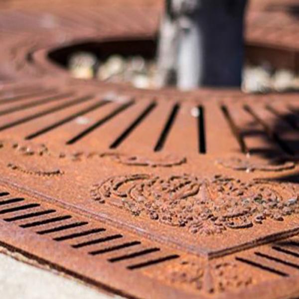 Buy cheap Outdoor Sidewalk Corten Steel Trees Grate Outside Street Metal Square Tree Grilling from wholesalers