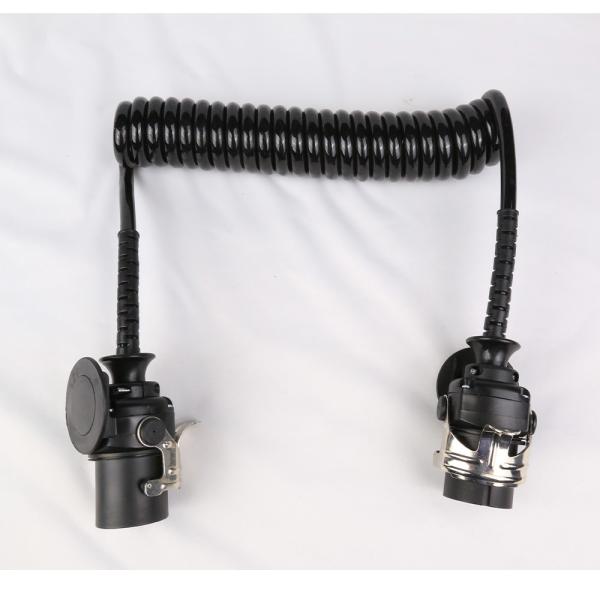 Buy cheap Precision EBS Trailer Cable 7 Cord Plug Coil Cable 24v Black Color ISO/TS7638 from wholesalers