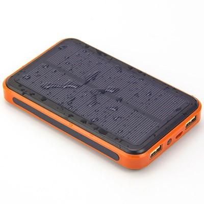 Buy cheap Allumium+Plastic 10000mAh Polymer Battery Dual USB Waterproof Solar Power Bank from wholesalers