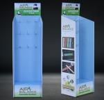 CMYK Countertop Hook Cardboard Retail Display Stands UV Printing