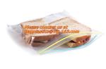 Open Strip slide lock plastic Saddle pack zipper bags, Snack, Sandwich, XL