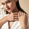 Buy cheap 0.35cm 1.2g Moon And Star Ring 18k Gold Plated Couple Silver Rings from wholesalers
