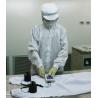 Buy cheap SGS White Blue 0.35kg 10000 Class Cleanroom ESD Smock from wholesalers