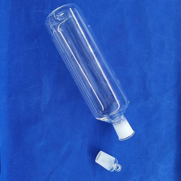 Buy cheap Mouth Cylinder Quartz Reagent Bottle With Lid For Frozen Liquid Amber from wholesalers