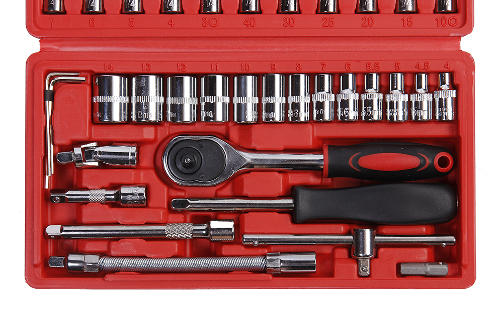 21pcs Red 13pcs Mechanic Tool Set With Metal Cabinet