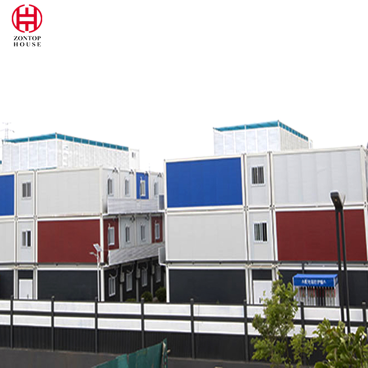 Zontop Flat Pack Design Quick Build Modern Luxury Glass Resort 20ft Prefab Container Modular Steel Homes Prefabricated