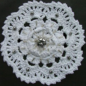 handmade hook needle crochet diy accessories three-dimensional flower