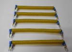 120MM Clear Spiral Coiled Urethane Tether w/Screw Terminal Connectors