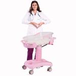 Factory 3 Function Hydraulic Infant Medical Bed ABS Plastic Babies Hospital Crib