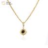 Buy cheap 18k Gold Plated Stainless Steel Jewelry Diamond Zircon Enamel Star Moon Pendant from wholesalers