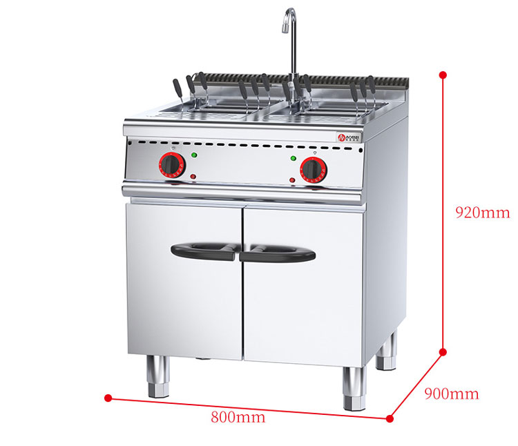 Kitchen Electric Noodles Cooker Machine With Cabinet for Commercial Pasta Cooking 18KW