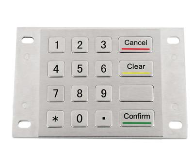 Buy cheap IP65 waterproof 4x4 rugged metal keypad for ATM machine from wholesalers
