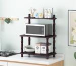 Buy cheap Kitchen Baker Double Layer Microwave Oven Rack Stand Wood Frame from wholesalers