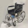 Buy cheap Commode Seat Foldable Steel Wheelchair With Solid Castor And Rear Wheel from wholesalers