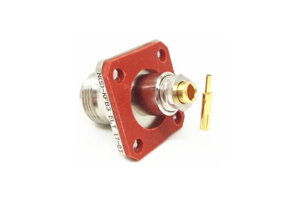 Buy cheap 4 Holes Flange Mount N Type RF Connector Customized Design Long Lifetime from wholesalers