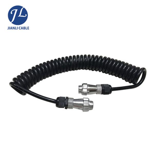 Buy cheap Black Color Rear View Camera Cable Trailer Connector Spiral Cable With 4M Length from wholesalers