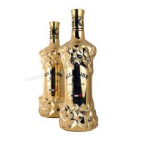 Buy cheap Ice Cube 200ml 1000ml Vodka Bottle Golden Electroplating Vacuum Golden Coating product