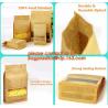 Buy cheap k colorful printing stand up kraft paper bags with clear window,Brown kraft paper aluminum foil zipper plastic bag from wholesalers