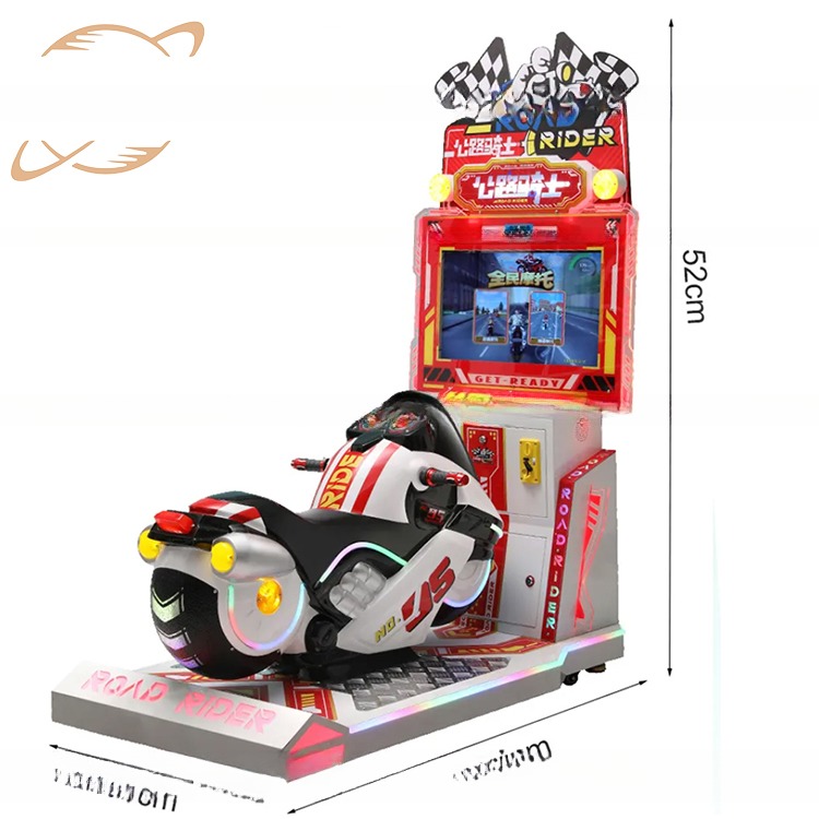 Dreamland Games Park Coin Operated Road Rider Arcade Games Machine 3D Motorcycle Bike Race Driving Simulator