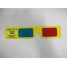 Buy cheap Red And Blue Anaglyph 3D Glasses Disposable With PET Color Filter from wholesalers