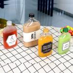 Reusable Glass Juicing Bottle with Flip Top Cap ,high quality fruit juice