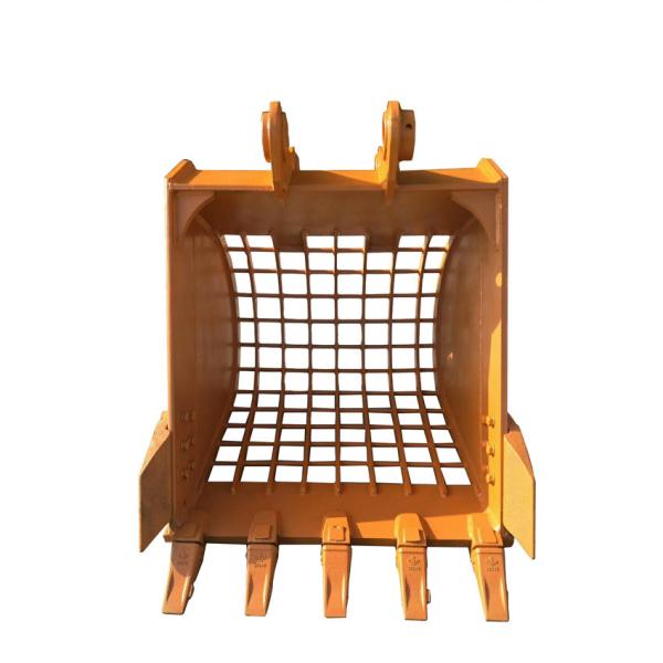 Buy cheap Q355B Excavator Skeleton Bucket Yellow Black Sieve Excavator Crusher Bucket from wholesalers