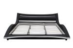 PU Leather Curved Upholstered Bed Frame Plywood With LED Easy Assemble
