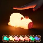 Capybara Night Light For Kids Animal Silicone Night Lamp USB Rechargeable Touch