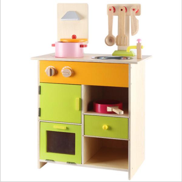 Buy cheap 69cm Wooden Miniature Kitchen Set 48cm Minnie Mouse Wooden Kitchen from wholesalers