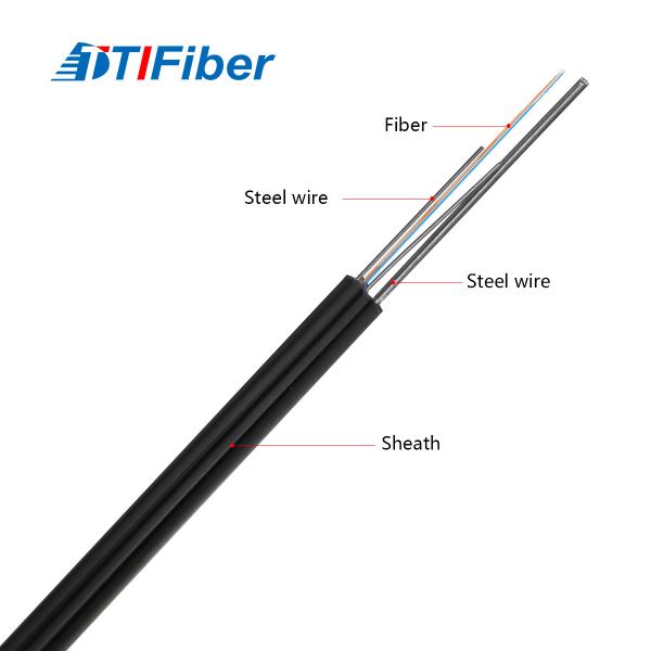Buy cheap 1 2 4 Core GJYXFCH G657A Aerial Self Supporting FTTH Flat Drop Cable from wholesalers
