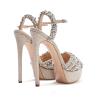 Buy cheap Janbal Nude 15cm Platform Heel Shoes Rhinestone Platform Heel Sandals from wholesalers