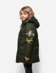 Bilemi Kids Thick Hooded Olive Solid Teenage Winter Jacket Winter Boys Down Coat