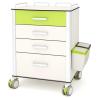 Buy cheap Medication Brakeable HPL 4 Drawers Lockable Medical Trolley from wholesalers
