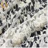 Buy cheap Unique White Embroidered Lace Fabric Pearls Decoration 135cm 140cm Width from wholesalers