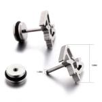 Custom Made Chinese Character Earrings Stainless Steel Body Piercing Jewelry