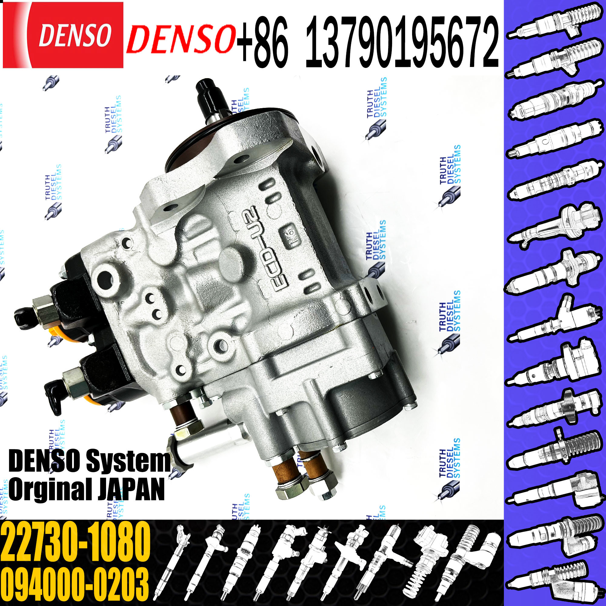 High quality Diesel Fuel Injector Pump 094000-0200 094000-0204 For HINO 22730-1080