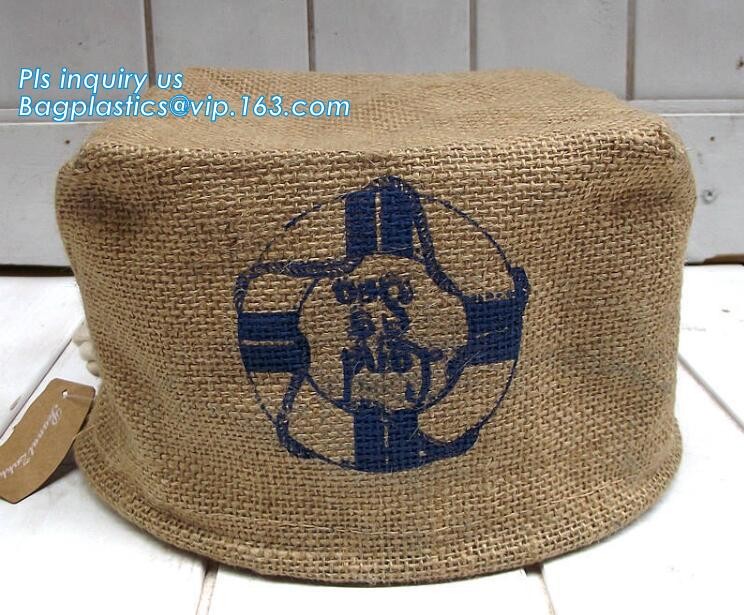 Jute material small toy storage basket,Printing set of 3 Jute storage basket ,storage bin , laundry basket bin bagease