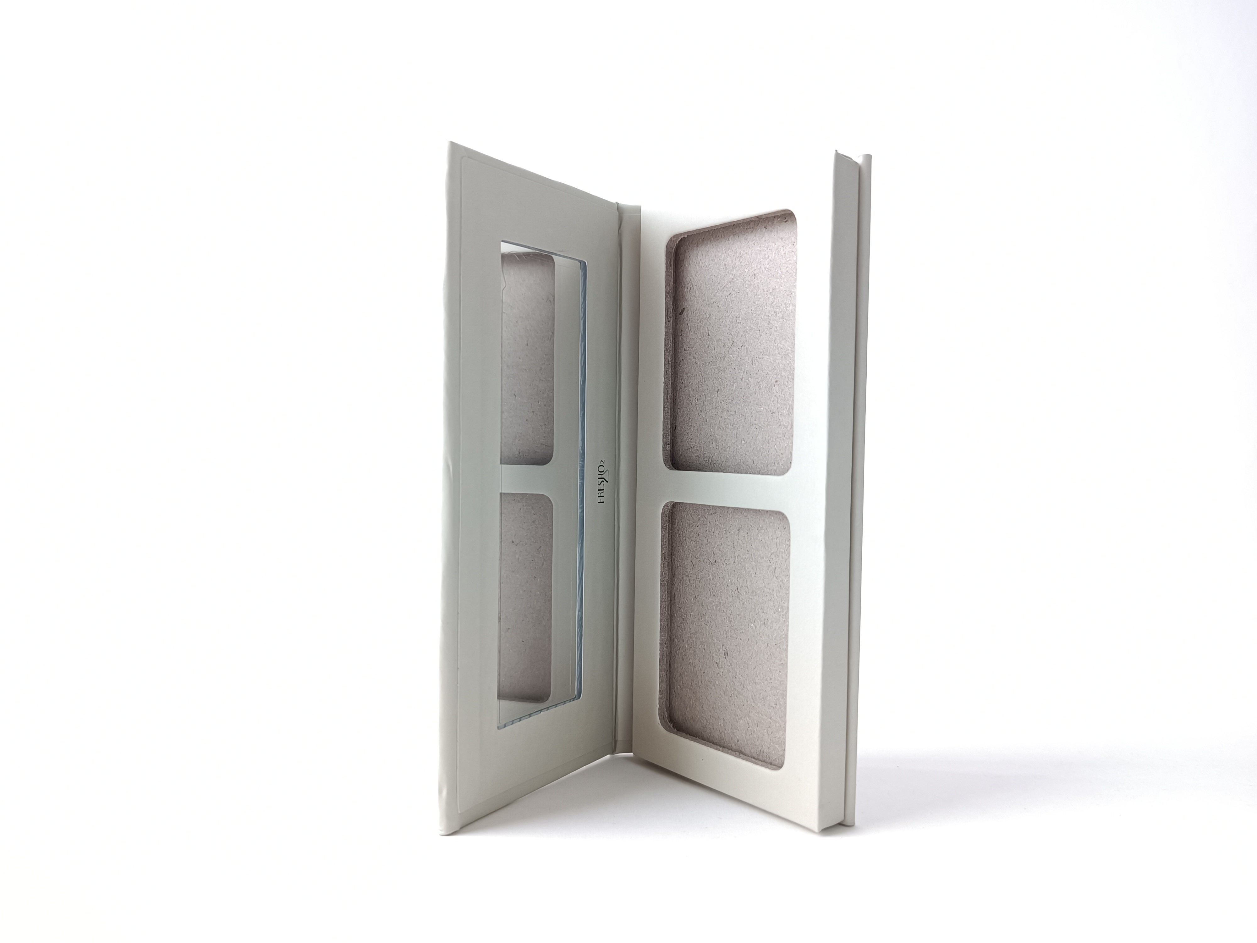 Cosmetic 2 Hole Empty Eyeshadow Palette Greyboard Cheek Palette