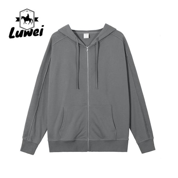 Buy cheap Cheap Streetwear Embroidery Designer Oversize Zip Up Hoody 100% Cotton Pullover Custom Hoodie for Men from wholesalers