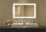 5mm Thickness Touch Screen Bathroom Mirror , Antioxidant Rectangle Mirror For