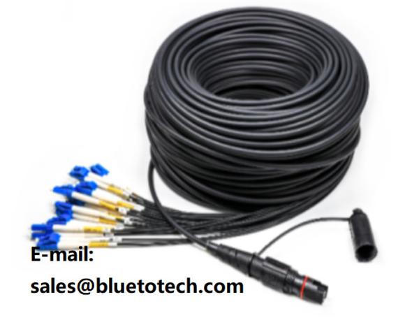 Buy cheap Outdoor Waterproof IP67 24Fiber MTP/MPO to LC Fiber Optic Patch Cord Optical Jumper from wholesalers